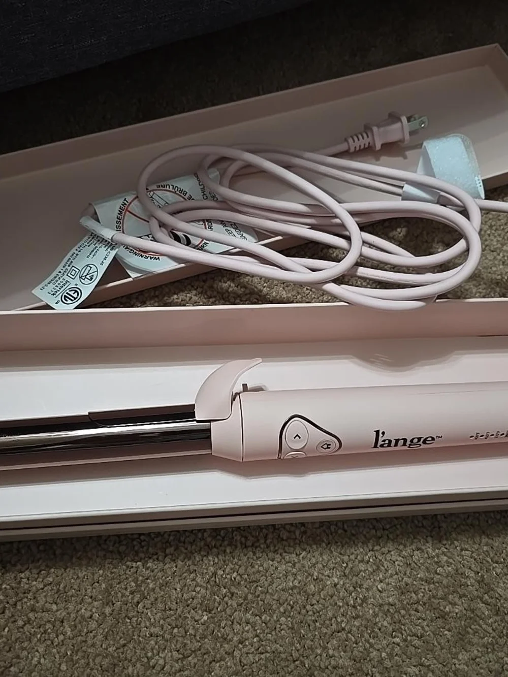 Brand New.Lange Pink Hair 25mm hot iron  with Matching Travel Case
